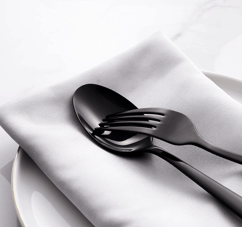 Black Silverware Cutlery Set, 20-Piece Stainless Steel Black Flatware Utensils Service for 4, Include Knife Fork Spoon, Dishwasher Safe Home & Garden > Kitchen & Dining > Tableware > Flatware > Flatware Sets Krihan   