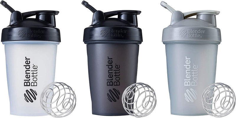 Blenderbottle Classic Shaker Bottle Perfect for Protein Shakes and Pre Workout, 20-Ounce (3 Pack), Black Home & Garden > Kitchen & Dining > Barware BlenderBottle Clear/Black and Black and Pebble Grey Shaker Bottle 