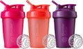Blenderbottle Classic Shaker Bottle Perfect for Protein Shakes and Pre Workout, 20-Ounce (3 Pack), Black Home & Garden > Kitchen & Dining > Barware BlenderBottle Coral and Pink and Plum Shaker Bottle 
