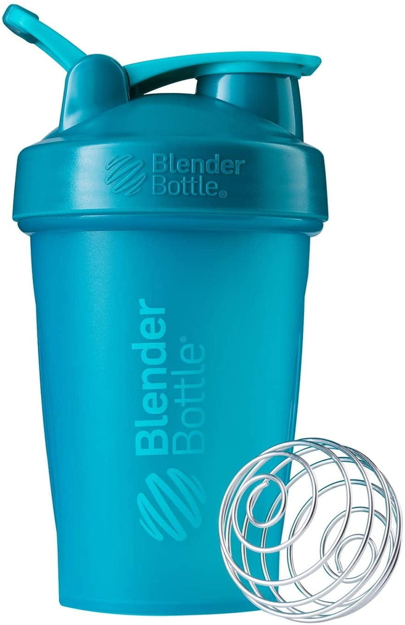 Blenderbottle Classic Shaker Bottle Perfect for Protein Shakes and Pre Workout, 20-Ounce, Clear/Black/Black & Classic V2 Shaker Bottle Perfect for Protein Shakes and Pre Workout, 28-Ounce, Black Home & Garden > Kitchen & Dining > Barware BlenderBottle Teal Bottle 20-Ounce