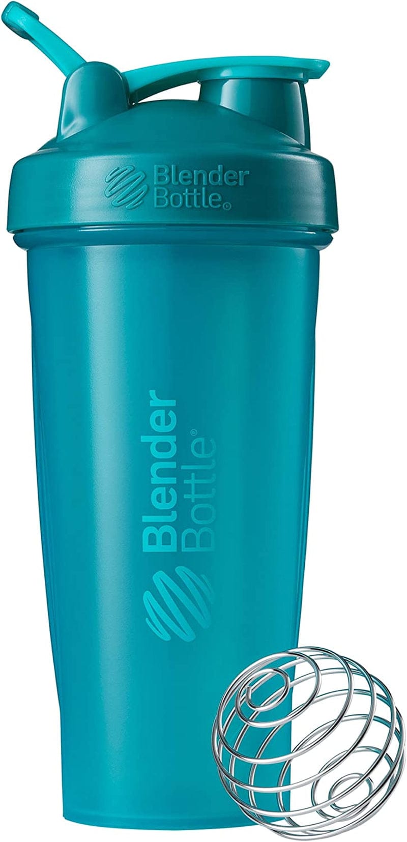 Blenderbottle Classic Shaker Bottle Perfect for Protein Shakes and Pre Workout, 20-Ounce, Clear/Black/Black & Classic V2 Shaker Bottle Perfect for Protein Shakes and Pre Workout, 28-Ounce, Black Home & Garden > Kitchen & Dining > Barware BlenderBottle Teal Bottle 28-Ounce
