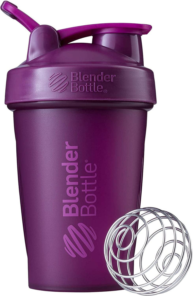 Blenderbottle Classic Shaker Bottle Perfect for Protein Shakes and Pre Workout, 20-Ounce, Clear/Black/Black & Classic V2 Shaker Bottle Perfect for Protein Shakes and Pre Workout, 28-Ounce, Black Home & Garden > Kitchen & Dining > Barware BlenderBottle Plum Bottle 20-Ounce