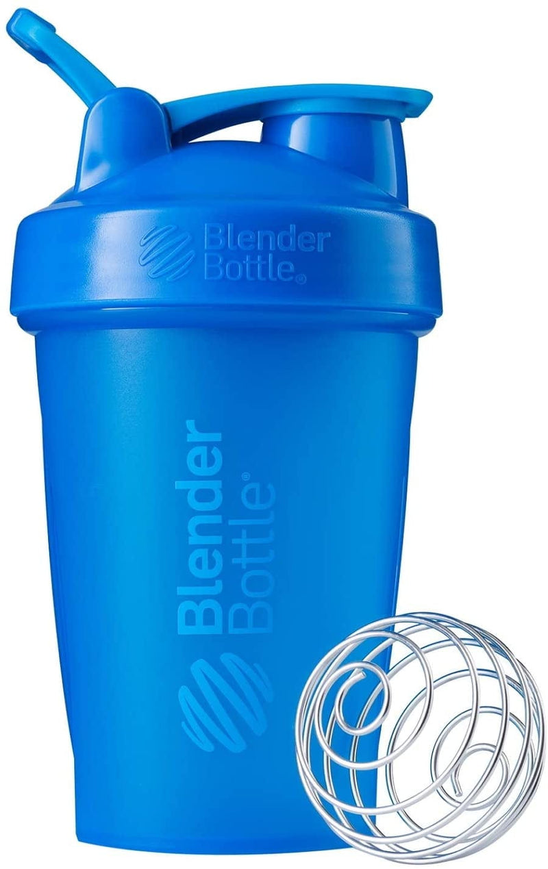 Blenderbottle Classic Shaker Bottle Perfect for Protein Shakes and Pre Workout, 20-Ounce, Clear/Black/Black & Classic V2 Shaker Bottle Perfect for Protein Shakes and Pre Workout, 28-Ounce, Black Home & Garden > Kitchen & Dining > Barware BlenderBottle Cyan Bottle 20-Ounce
