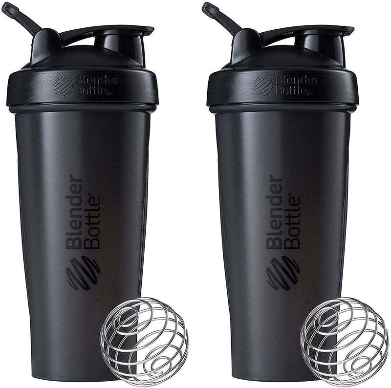 Blenderbottle Classic Shaker Bottle Perfect for Protein Shakes and Pre Workout, 28-Ounce (2 Pack), All Black Home & Garden > Kitchen & Dining > Barware BlenderBottle All Black  