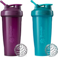 Blenderbottle Classic Shaker Bottle Perfect for Protein Shakes and Pre Workout, 28-Ounce (2 Pack), All Black Home & Garden > Kitchen & Dining > Barware BlenderBottle Plum/Plum and Teal/Teal  