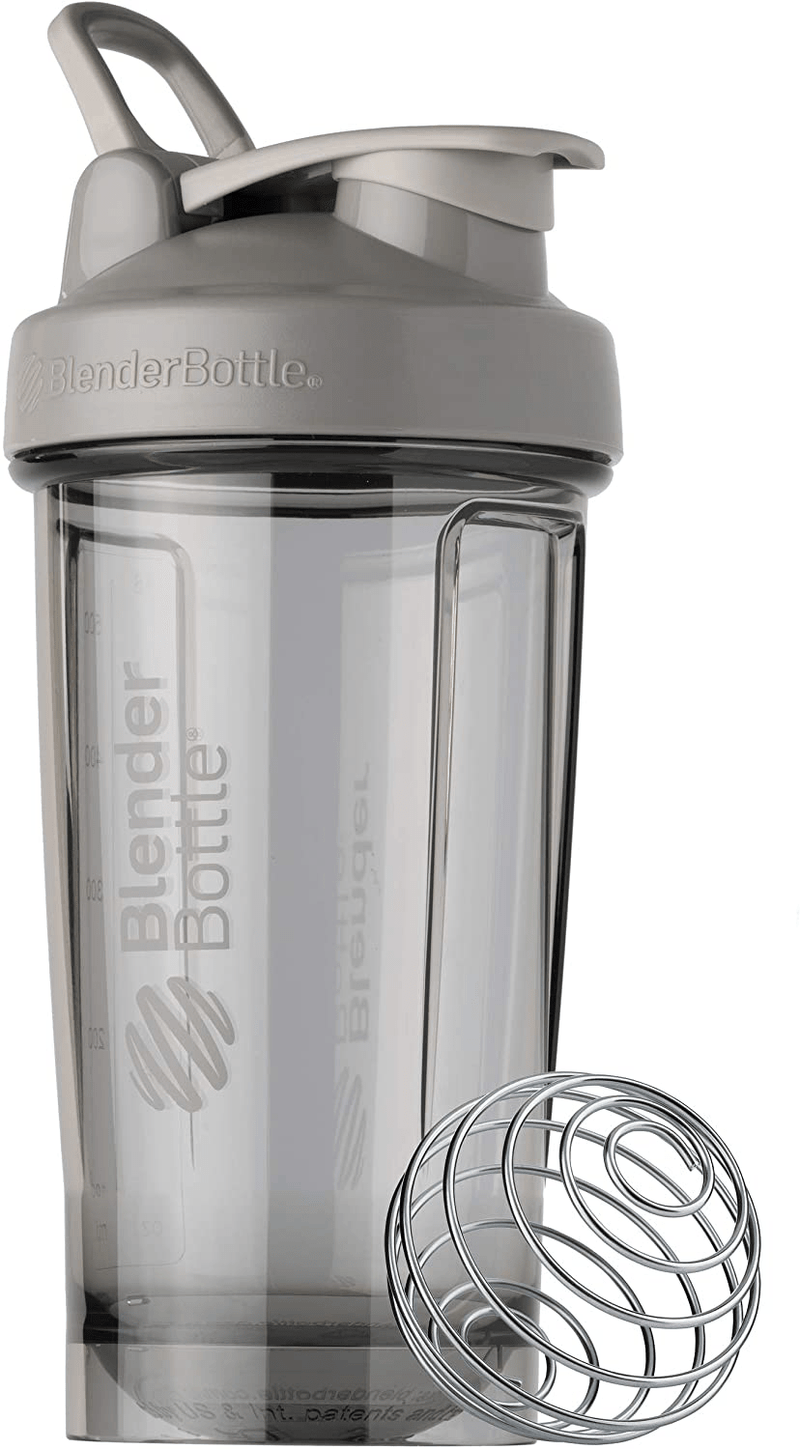 BlenderBottle Shaker Bottle Pro Series Perfect for Protein Shakes and Pre Workout, 24-Ounce, Black Sporting Goods > Outdoor Recreation > Winter Sports & Activities BlenderBottle Smoke Grey 24-Ounce 