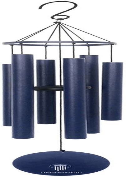 BLESSEDLAND Wind Chimes-Large Deep Tone, 41" Wind Chime, 6 Aluminum Tubes, Outdoor Decor for Garden,Yard,Patio and Home Decoration (Purple) Home & Garden > Decor > Seasonal & Holiday Decorations& Garden > Decor > Seasonal & Holiday Decorations BLESSEDLAND Blue  