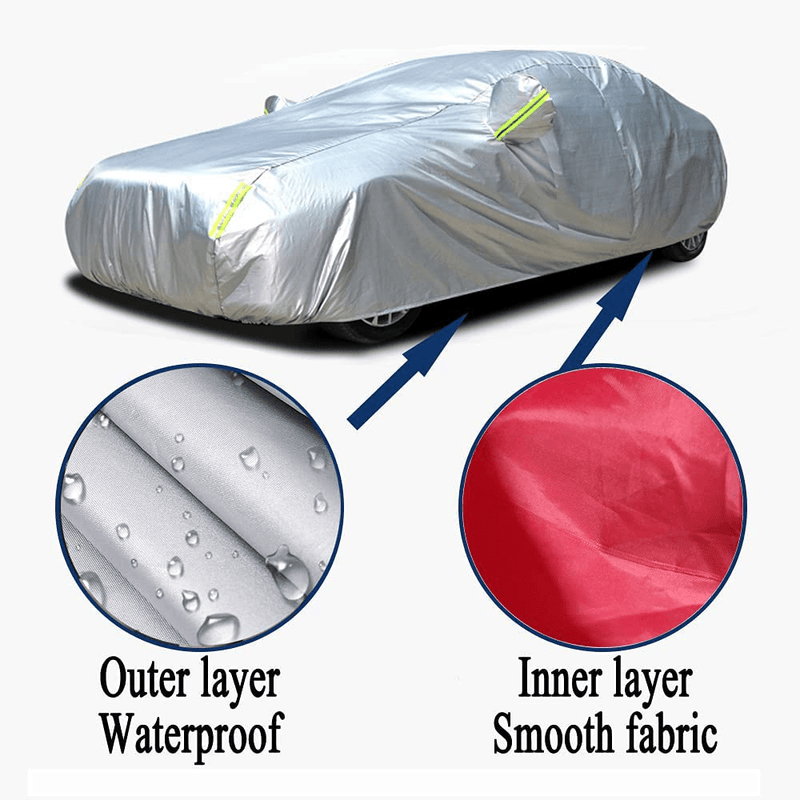 Bliifuu Sedan Car Cover Waterproof/Windproof/Snowproof/Sun UV Protection for Outdoor Indoor, Breathable Full Car Cover Fit Sedan 197" L x 70" W x 59" H  Bliifuu   