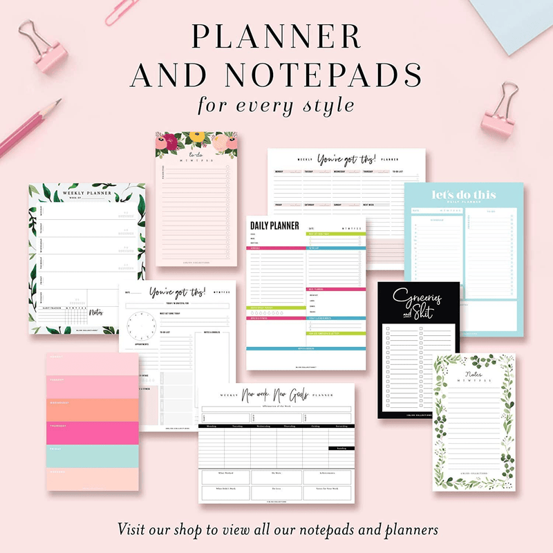 Bliss Collections Daily Planner with 50 Undated 8.5 x 11 Tear-Off Sheets - You've Got This Calendar, Organizer, Scheduler, Productivity Tracker for Organizing Goals, Tasks, Ideas, Notes, To Do Lists Office Supplies > General Office Supplies Bliss Collections   