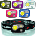 BLITZU LED Headlamp Flashlight for Adults and Kids - Waterproof Super Bright Cree Head Lamp with Red Light, Comfortable Headband Perfect for Running, Camping, Hiking, Fishing, Hunting, Jogging BLACK Hardware > Tools > Flashlights & Headlamps > Flashlights BLITZU Rechargeable Black  