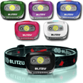 BLITZU LED Headlamp Flashlight for Adults and Kids - Waterproof Super Bright Cree Head Lamp with Red Light, Comfortable Headband Perfect for Running, Camping, Hiking, Fishing, Hunting, Jogging BLACK Hardware > Tools > Flashlights & Headlamps > Flashlights BLITZU Jet Black  