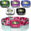 BLITZU LED Headlamp Flashlight for Adults and Kids - Waterproof Super Bright Cree Head Lamp with Red Light, Comfortable Headband Perfect for Running, Camping, Hiking, Fishing, Hunting, Jogging BLACK Hardware > Tools > Flashlights & Headlamps > Flashlights BLITZU Hot Pink  