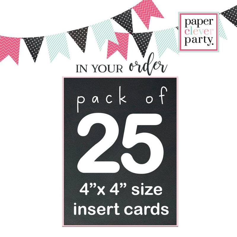 Blooming Elephant Bring a Book for Girls Baby Shower Invitation Insert Cards 25 Pack Raffle Game Ideas Pink Rustic Flower Event Theme Supply Printed Paper Clever Party (4X4 Size) Arts & Entertainment > Party & Celebration > Party Supplies Paper Clever Party   