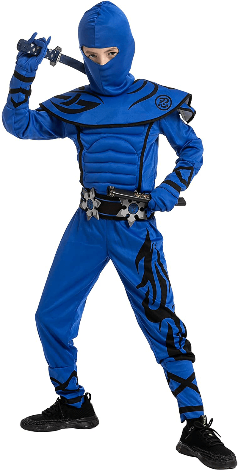 Blue Kungfu Ninja Costume for Boys and Girls, Halloween Dress Up Party, Ninja Role Playing, Themed Parties, Everyday Play Apparel & Accessories > Costumes & Accessories > Costumes Spooktacular Creations   