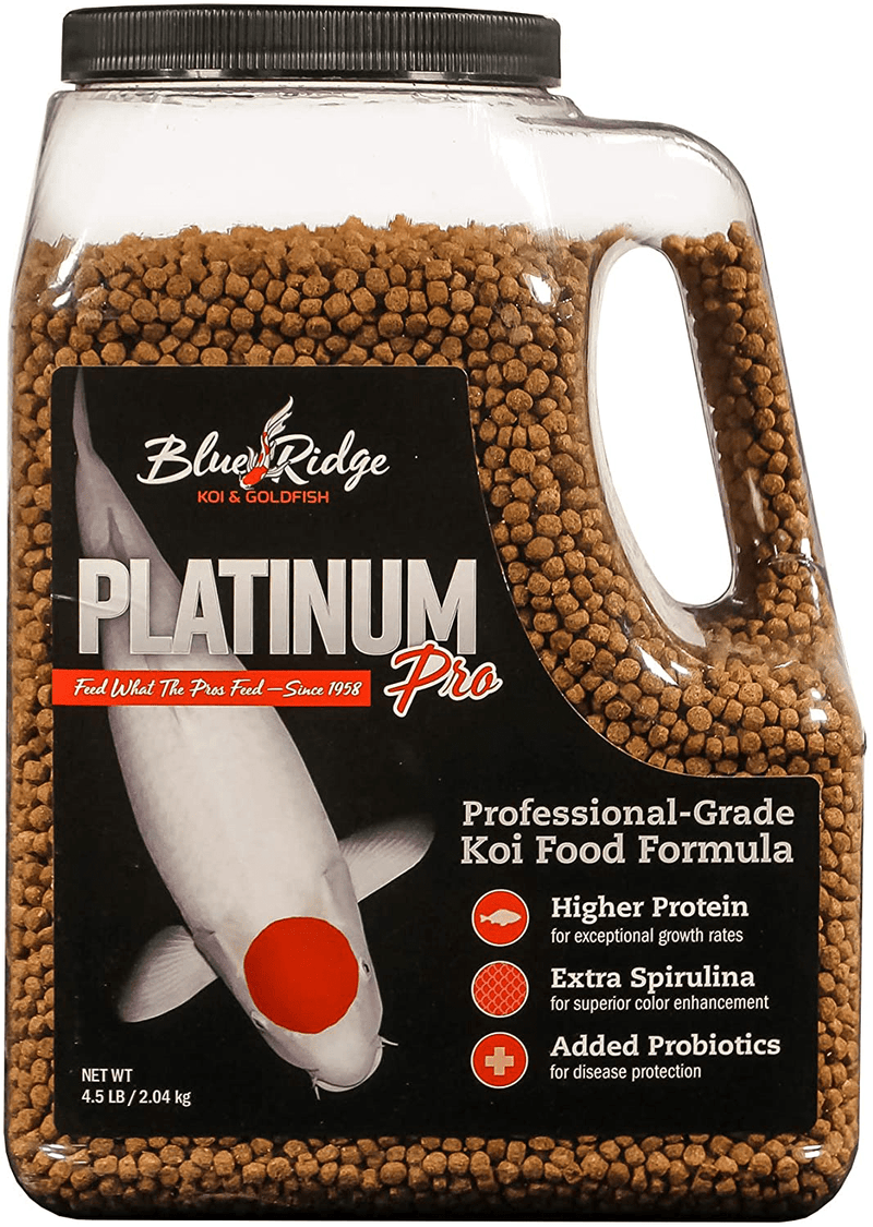Blue Ridge Fish Food, Platinum Professional Formula 3/16" Floating Pellet, Koi and Goldfish