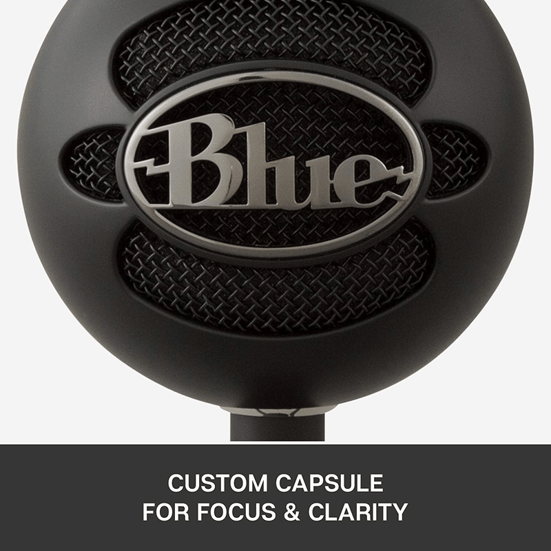 Blue Snowball iCE USB Mic for Recording and Streaming on PC and Mac, Cardioid Condenser Capsule, Adjustable Stand, Plug and Play – Black Electronics > Audio > Audio Components > Microphones Blue Microphones   