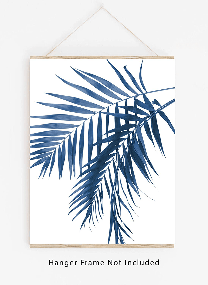 Blue Tropical Palm Branches Botanical Wall Art Print - 11X14 UNFRAMED, Abstract Modern Decor - a Bold, Bright Look for Any Room Home & Garden > Decor > Artwork > Posters, Prints, & Visual Artwork WESTBROOK DESIGN STUDIO   