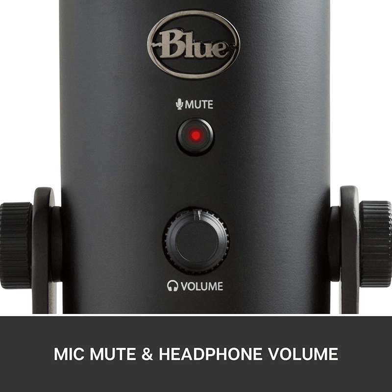 Blue Yeti USB Mic for Recording & Streaming on PC and Mac, 3 Condenser Capsules, 4 Pickup Patterns, Headphone Output and Volume Control, Mic Gain Control, Adjustable Stand, Plug & Play – Blackout Electronics > Audio > Audio Components > Microphones KOL DEALS   