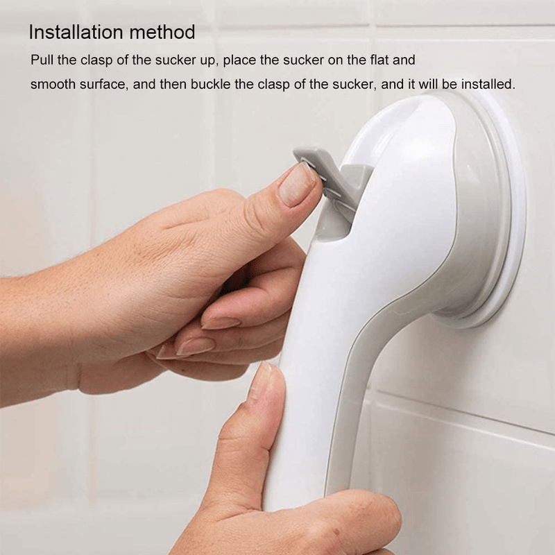 Bluedreamer Suction Grab Bar, Portable Bathroom Suction Shower Suction Handle Bar Suction Grip Bar Bathtub Handle with Strong Hold Suction Cup for Bathroom/Shower/Bathtub, Set of 2 Sporting Goods > Outdoor Recreation > Camping & Hiking > Portable Toilets & Showers BlueDreamer   