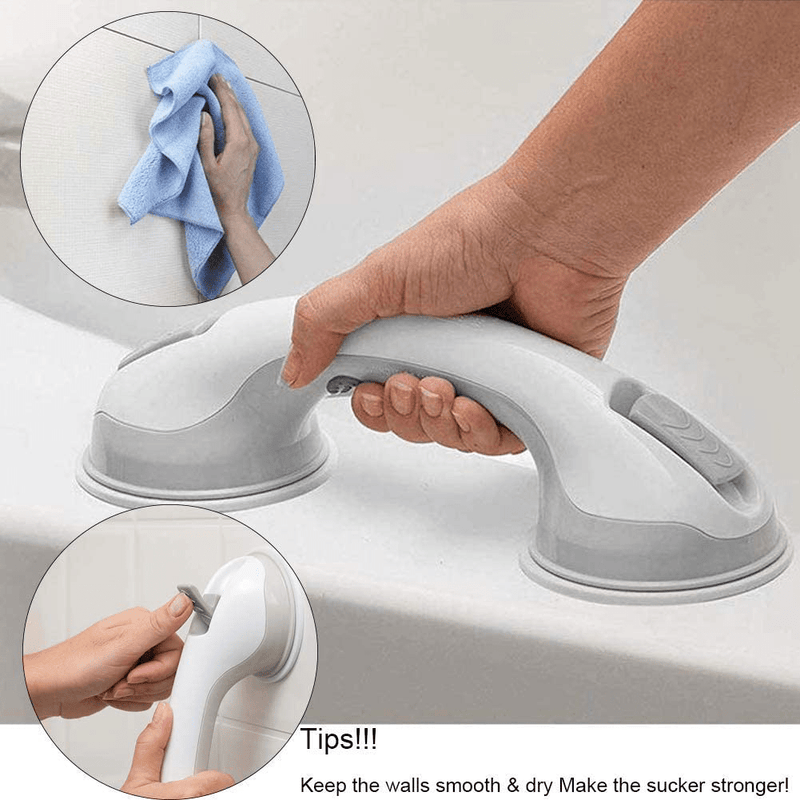 Bluedreamer Suction Grab Bar, Portable Bathroom Suction Shower Suction Handle Bar Suction Grip Bar Bathtub Handle with Strong Hold Suction Cup for Bathroom/Shower/Bathtub, Set of 2 Sporting Goods > Outdoor Recreation > Camping & Hiking > Portable Toilets & Showers BlueDreamer   