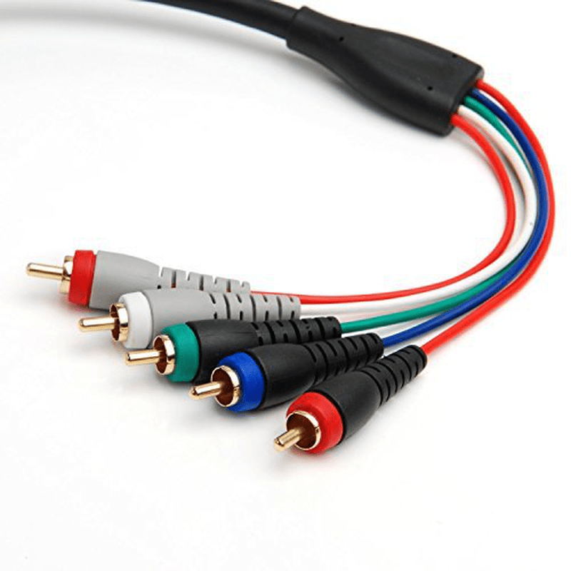 BlueRigger Component Video Cable with Audio (6FT, RCA- 5 Cable, Supports 1080i) - Compatible with DVD Players, VCR, Camcorder, Projector, Game Consoles Electronics > Electronics Accessories > Cables > Audio & Video Cables BlueRigger 25FT  