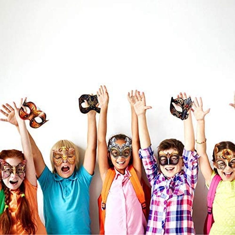 Blulu 12 Pcs Mardi Gras Masquerade Mask Paper Masquerade Masks Carnival Prom Venetian Masks Half Retro Masquerade Mask Mardi Gras Christmas Costume Fancy Dress Party Supplies(Stylish Style) Home & Garden > Decor > Artwork > Posters, Prints, & Visual Artwork Blulu   