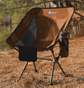 BLUU Small Backpacking Chair, Compact Ultralight Camping Chair with Bottle Holder, Collapsible Lightweight Camp Chairs Foldable for Hiking, Backpack, Beach, Sportneer, Field and Travel Sporting Goods > Outdoor Recreation > Camping & Hiking > Camp Furniture BLUU Brown  