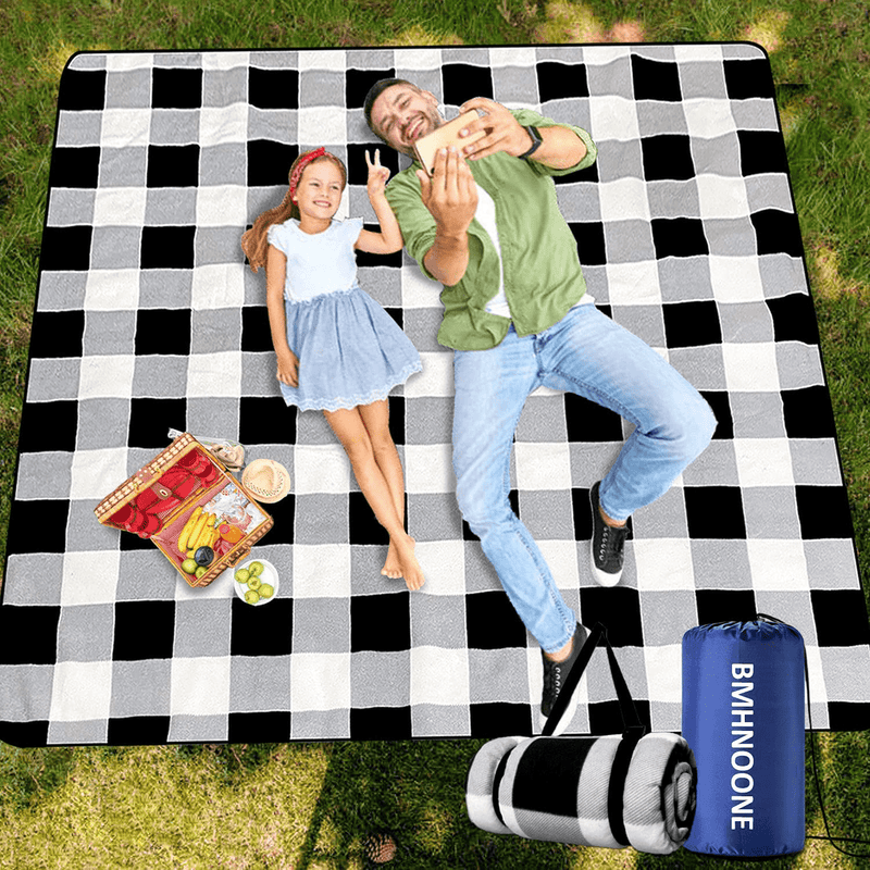 BMHNOONE Picnic Blanket,Picnic Blankets Waterproof Foldable with 3 Layers Material,Extra Large Picnic Blanket Picnic Mat Beach Blanket 80"x80" for Camping Beach Park Hiking,Larger & Thicker…… Home & Garden > Lawn & Garden > Outdoor Living > Outdoor Blankets > Picnic Blankets BMHNOONE Black  