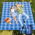 BMHNOONE Picnic Blanket,Picnic Blankets Waterproof Foldable with 3 Layers Material,Extra Large Picnic Blanket Picnic Mat Beach Blanket 80"x80" for Camping Beach Park Hiking,Larger & Thicker…… Home & Garden > Lawn & Garden > Outdoor Living > Outdoor Blankets > Picnic Blankets BMHNOONE Blue  