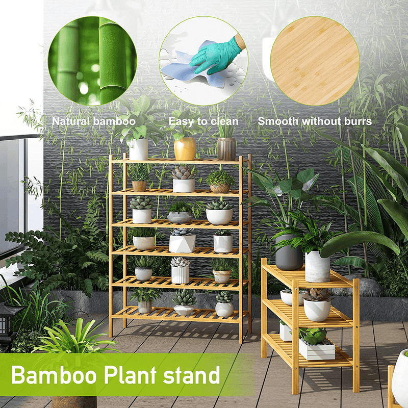 BMOSU 3-Tier Bamboo Shoe Rack Premium Stackable Shoe Shelf Storage Organizer for Hallway Closet Living Room Entryway Organizer (Natural Bamboo) Furniture > Cabinets & Storage > Armoires & Wardrobes BMOSU   