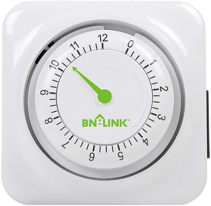 BN-LINK 12 Hour Indoor Mechanical Accurate Countdown Timer, 3-Prong Grounded Outlet, 15 Minute Increments, Energy Saving for Kitchen, Phone Charger, Lamps, Holiday Decoration 1875W, 1/2 HP, ETL Listed Home & Garden > Lighting Accessories > Lighting Timers BN-LINK Default Title  