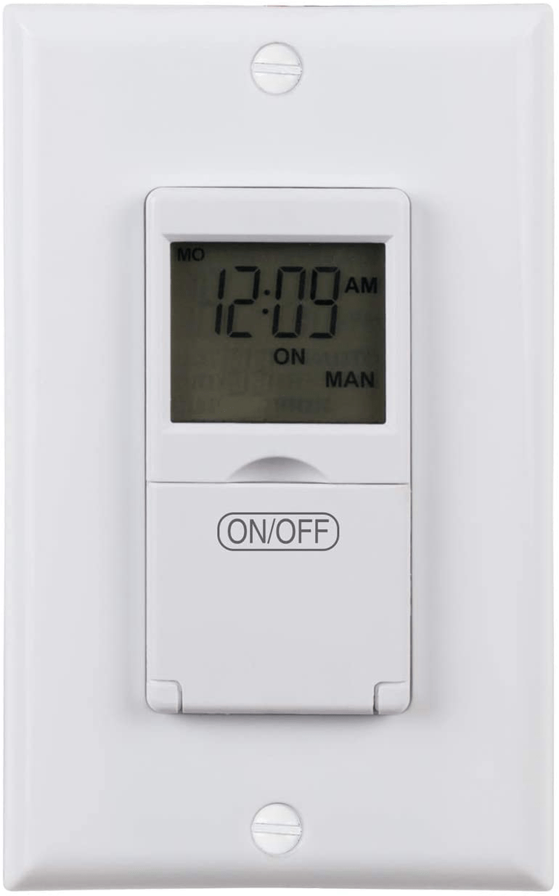 BN-LINK 7 Day Programmable In-Wall Timer Switch for Lights, fans and Motors, Single Pole and 3 Way (Compatible with SPDT) Both Use, Neutral Wire Required, White (No Backlight) Home & Garden > Lighting Accessories > Lighting Timers BN-LINK Default Title  