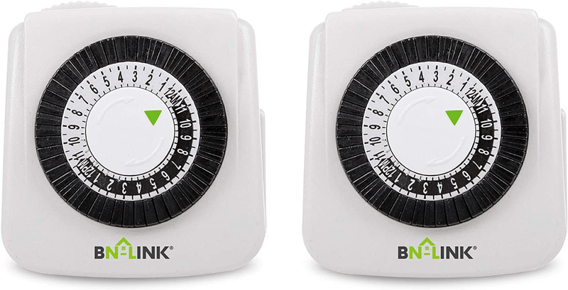 BN-LINK Indoor 24-Hour Mechanical Timer Outlet, 2 Prong, 2-Pack Home & Garden > Lighting Accessories > Lighting Timers BN-LINK Default Title  
