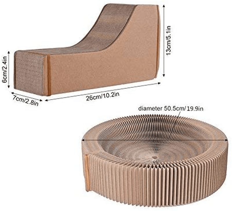 Bobbypet Cat Scratcher Lounge Bed - Collapsible round Shape for Big Cat Animals & Pet Supplies > Pet Supplies > Cat Supplies > Cat Beds BobbyPet   