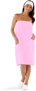 Boca Terry Womens Spa Wrap - 100% Cotton Spa, Shower, Bath and Gym Towel W Snaps - Med/Large, XXL, 4XL, 6XL (Medium/Large, Grey) Home & Garden > Linens & Bedding > Towels BOCA BT TERRY Pink Medium/Large 