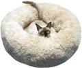 BODISEINT Modern Soft Plush Round Pet Bed for Cats or Small Dogs, Mini Medium Sized Dog Cat Bed Self Warming Autumn Winter Indoor Snooze Sleeping Cozy Kitty Teddy Kennel (M(23.6”Dx7.9 H), Light Grey) Animals & Pet Supplies > Pet Supplies > Cat Supplies > Cat Beds BODISEINT Champagne Medium (Pack of 1) 