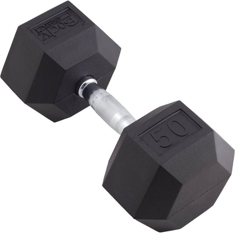 Body Sport Rubber Encased Hex Dumbbell Weight – Dumbbells for Exercises – Strength Training Equipment – Home Gym Accessories – Weight Training Sporting Goods > Outdoor Recreation > Winter Sports & Activities Body Sport Black 50-Pound  