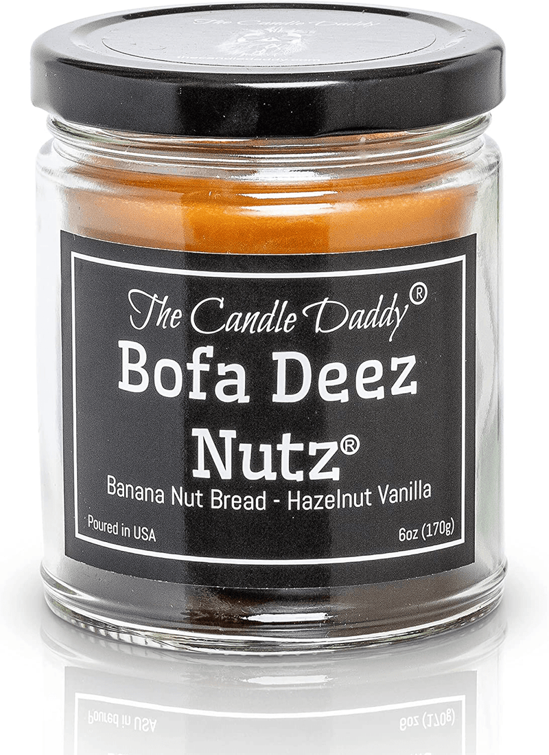 Bofa Deez Nutz- Funny- Banana Nut Bread n Hazelnut Vanilla- Scented Candle- Double Pour- 6 Ounce- 40 Hour Burn Time Home & Garden > Decor > Home Fragrances > Candles The Candle Daddy Default Title  