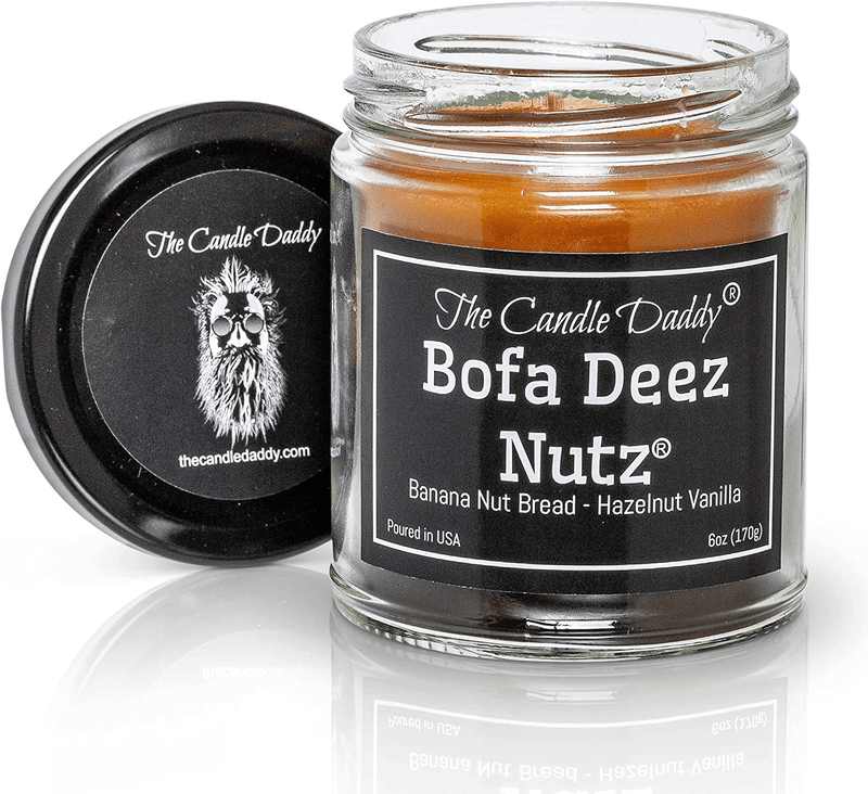 Bofa Deez Nutz- Funny- Banana Nut Bread n Hazelnut Vanilla- Scented Candle- Double Pour- 6 Ounce- 40 Hour Burn Time Home & Garden > Decor > Home Fragrances > Candles The Candle Daddy   