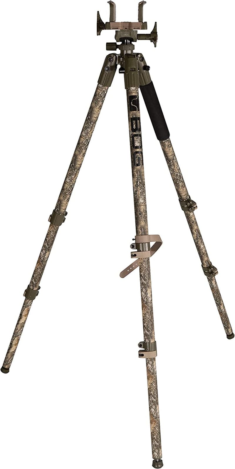 BOG Deathgrip Tripods with Durable Aluminum and Carbon Fiber Frames, Lightweight, Stable Design, Bubble Level, Adjustable Legs, and Hands-Free Operation for Hunting, Shooting, and Outdoors Sporting Goods > Outdoor Recreation > Winter Sports & Activities BOG Realtree Excape Camo Tripod 