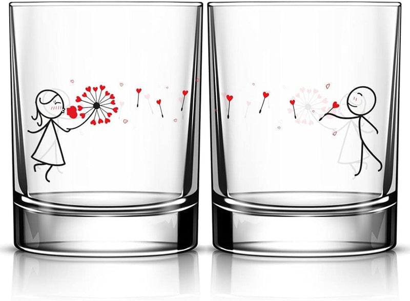 Boldloft Say I Love You His and Hers Drinking Glasses- Gifts for Her Valentines Day Wedding Anniversary- Couples Glasses Set of 2- Couples Gifts Home & Garden > Kitchen & Dining > Tableware > Drinkware BoldLoft All Yours  