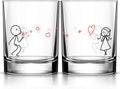 Boldloft Say I Love You His and Hers Drinking Glasses- Gifts for Her Valentines Day Wedding Anniversary- Couples Glasses Set of 2- Couples Gifts Home & Garden > Kitchen & Dining > Tableware > Drinkware BoldLoft From My Heart  