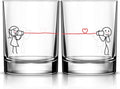 Boldloft Say I Love You His and Hers Drinking Glasses- Gifts for Her Valentines Day Wedding Anniversary- Couples Glasses Set of 2- Couples Gifts Home & Garden > Kitchen & Dining > Tableware > Drinkware BoldLoft I Love U Too  