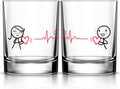 Boldloft Say I Love You His and Hers Drinking Glasses- Gifts for Her Valentines Day Wedding Anniversary- Couples Glasses Set of 2- Couples Gifts Home & Garden > Kitchen & Dining > Tableware > Drinkware BoldLoft Heartbeat  