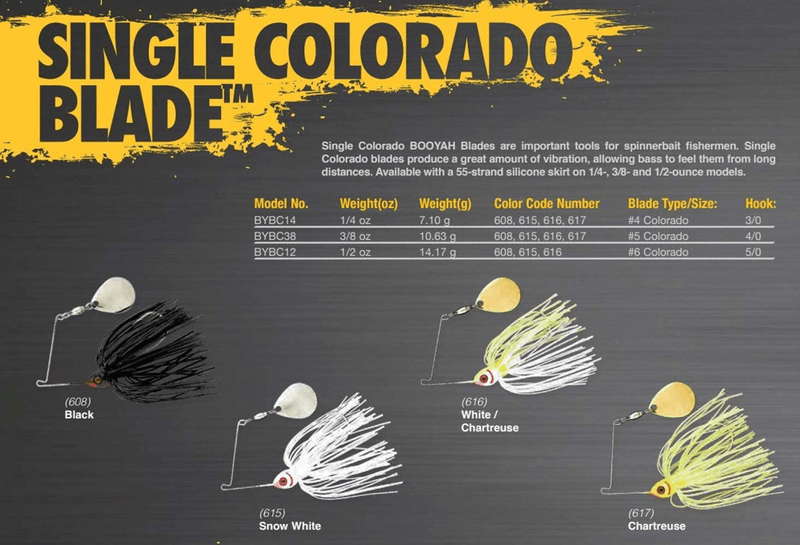 Booyah Colorado Blade Spinner-Bait Bass Fishing Lure