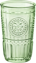 Bormioli Rocco Romantic Cooler Glass, Set of 4, 4 Count (Pack of 1), Pastel Green