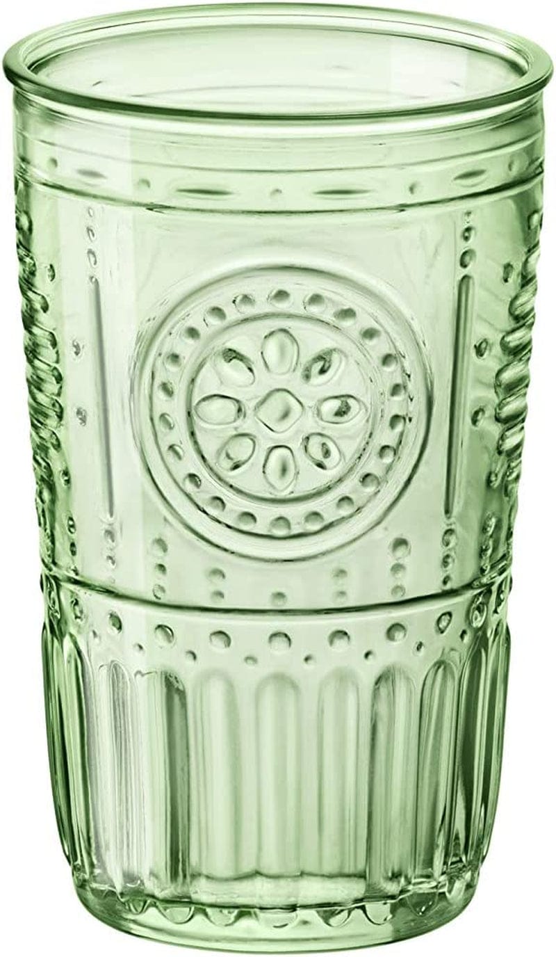 Bormioli Rocco Romantic Cooler Glass, Set of 4, 4 Count (Pack of 1), Pastel Green Home & Garden > Kitchen & Dining > Tableware > Drinkware Bormioli Rocco Pastel Green 4 