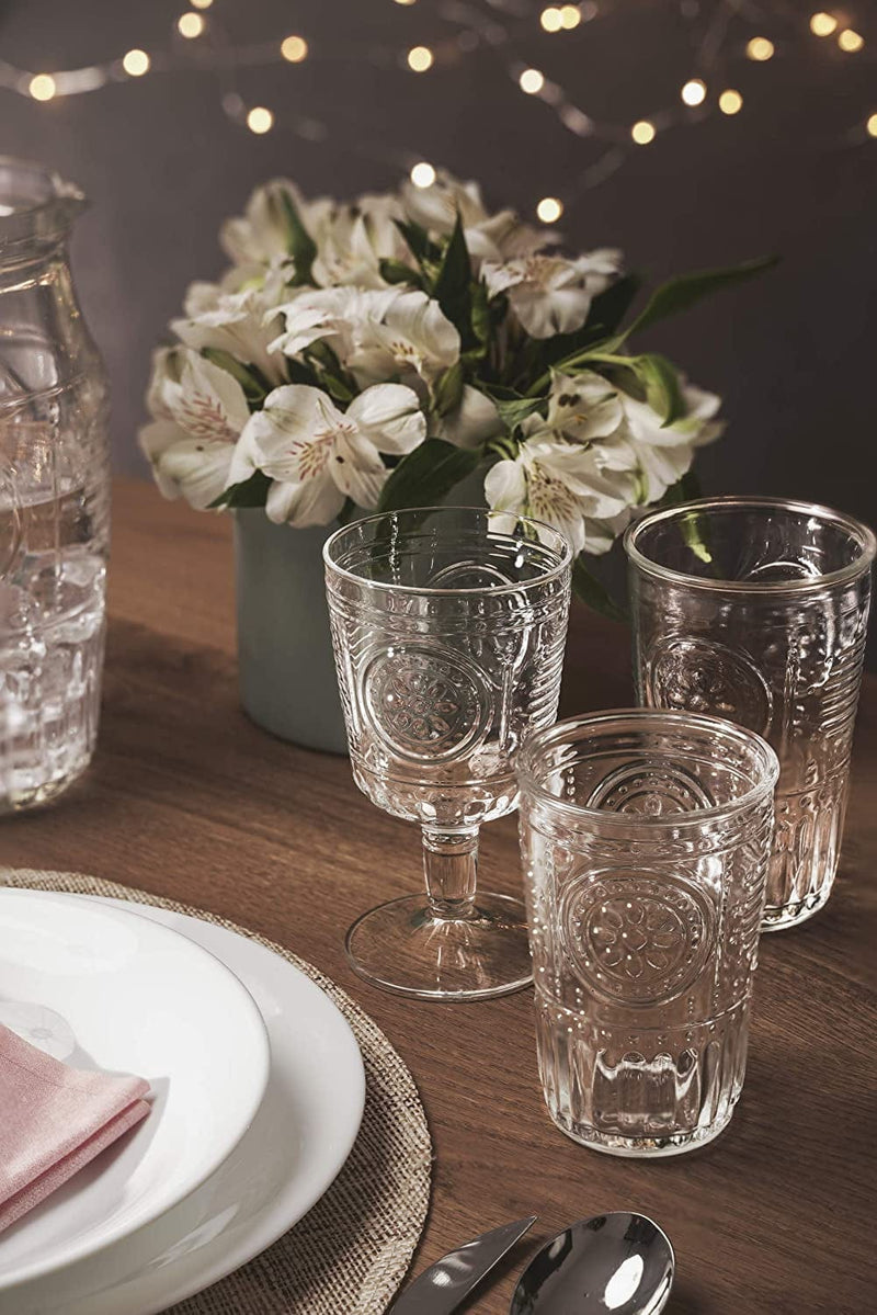 Bormioli Rocco Romantic Stemware Glass, Set of 4, 4 Count (Pack of 1), Pastel Green Home & Garden > Kitchen & Dining > Tableware > Drinkware Bormioli Rocco Glass Co., Inc   