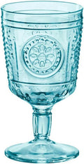 Bormioli Rocco Romantic Stemware Glass, Set of 4, 4 Count (Pack of 1), Pastel Green Home & Garden > Kitchen & Dining > Tableware > Drinkware Bormioli Rocco Glass Co., Inc Light Blue 10.75 oz 