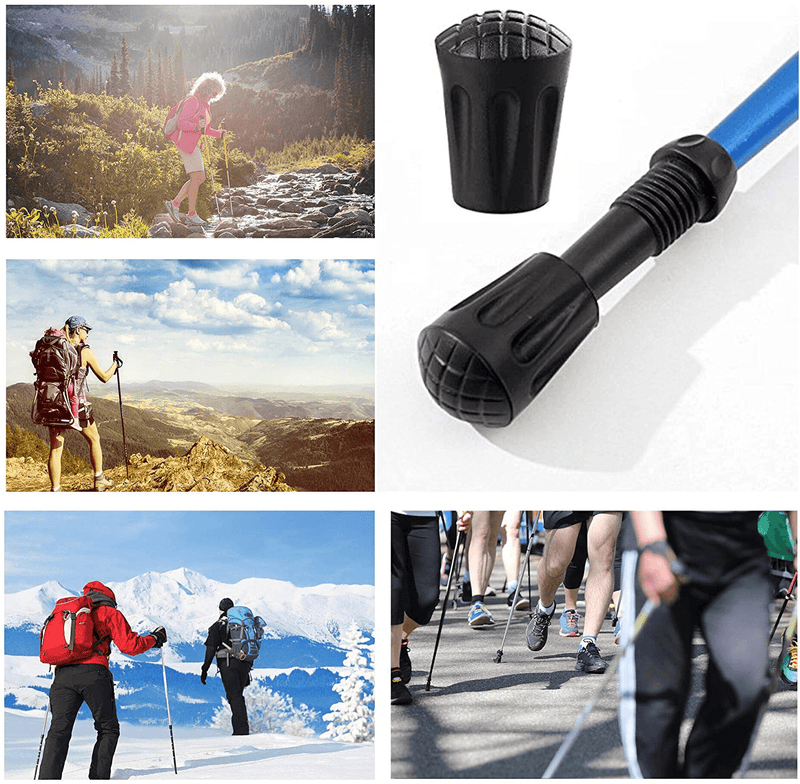 Bornfeel Trekking Pole Replacement Tips 16 Pack Hiking Pole Rubber Tips Walking Stick Tips End Caps Protectors Sporting Goods > Outdoor Recreation > Camping & Hiking > Hiking Poles BornFeel   